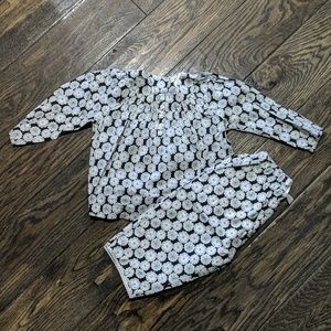 Pottery Barn Kids Floral Blouse and Pants Set